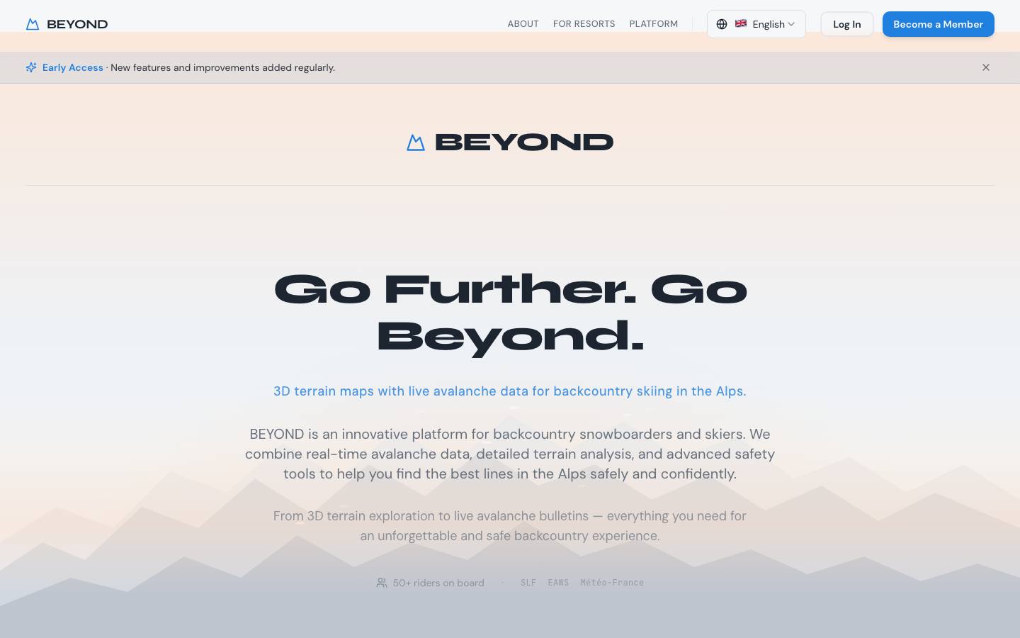 BeyondMaps.nl — 3D-terrein en live lawine-data voor backcountry skiërs